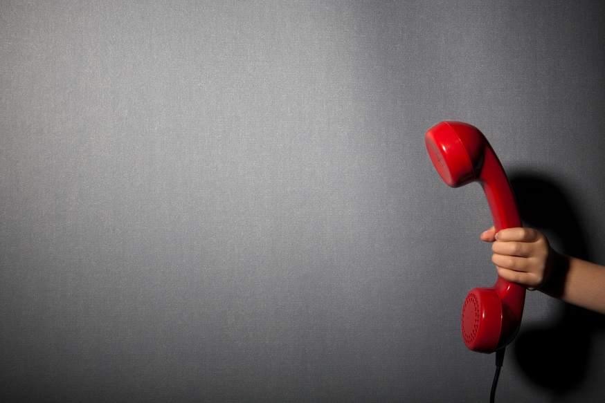 Phonecall with copy space